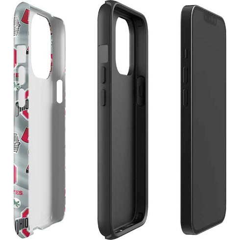 Ohio State University Pattern iPhone 15 Pro Impact Case